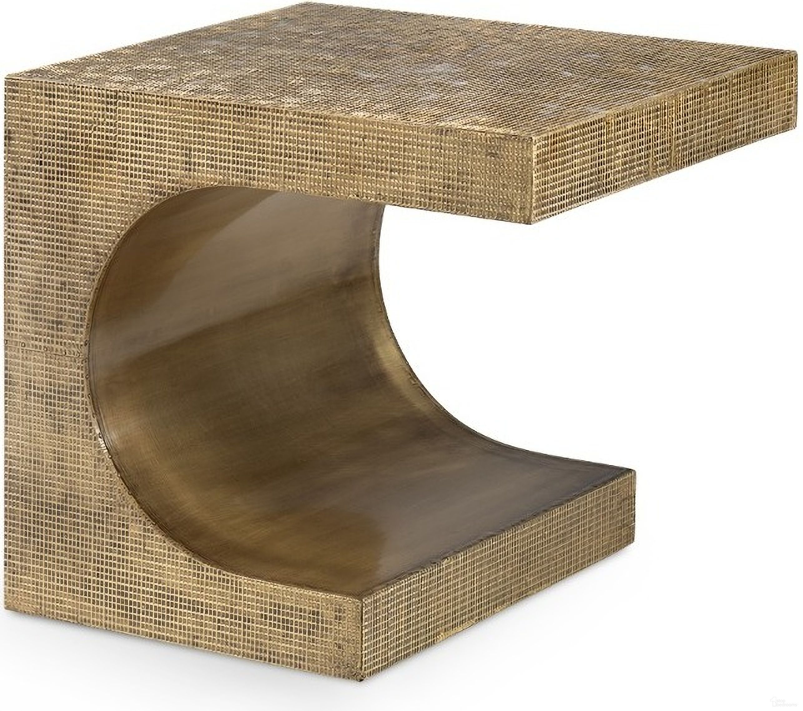 The appearance of Dali Small Side Table In Antique Brass designed by Villa & House in the transitional interior design. This antique brass piece of furniture  was selected by 1StopBedrooms from Dali Collection to add a touch of cosiness and style into your home. Sku: DAL-100-803. Material: Brass.