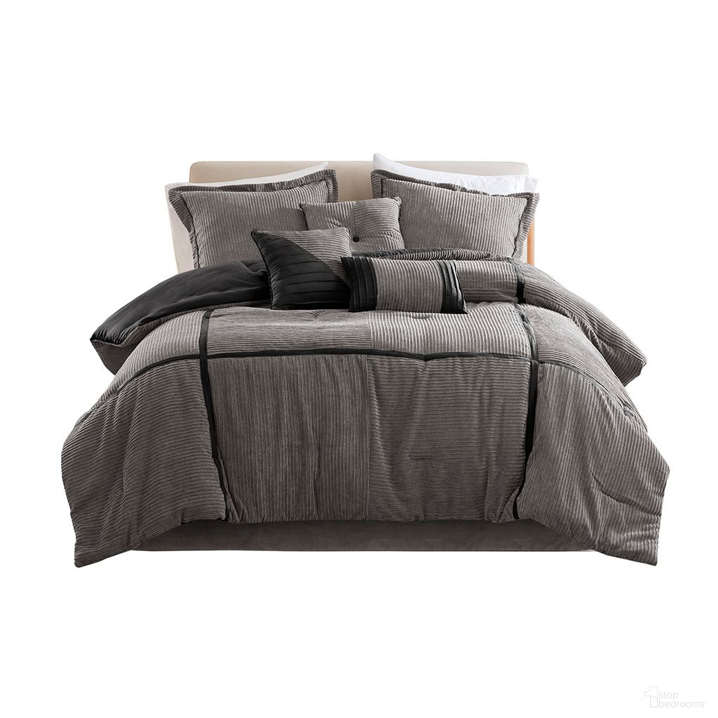The appearance of Dallas 7 Piece Micro Corduroy Comforter Set In Grey designed by Olliix in the transitional interior design. This grey piece of furniture was selected by 1StopBedrooms from Dallas Collection to add a touch of cosiness and style into your home. Sku: MP10-8472. Material: Polyester. Bed Size: Queen.