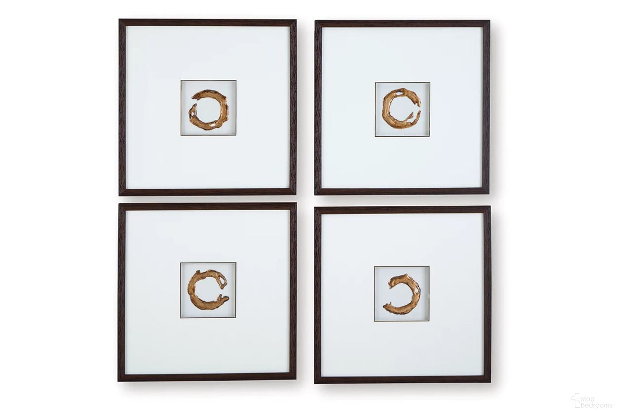 The appearance of Dallbourne Wall Art Set of 4 In White and Gold designed by Signature Design by Ashley in the modern / contemporary interior design. This white/gold piece of furniture was selected by 1StopBedrooms from Dallbourne Collection to add a touch of cosiness and style into your home. Sku: A8000491. Material: Glass.