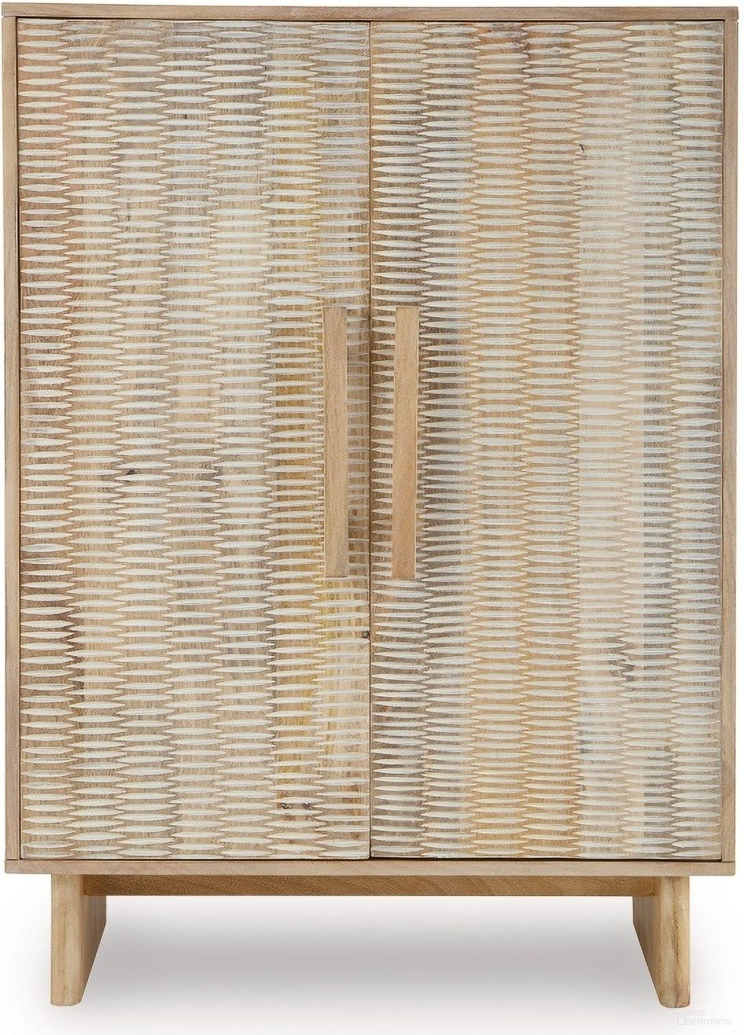 The appearance of Dallinbury Accent Cabinet In Whitewash and Natural designed by Signature Design by Ashley in the transitional interior design. This whitewash and natural piece of furniture was selected by 1StopBedrooms from Dallinbury Collection to add a touch of cosiness and style into your home. Sku: A4000696. Material: Mango Wood.