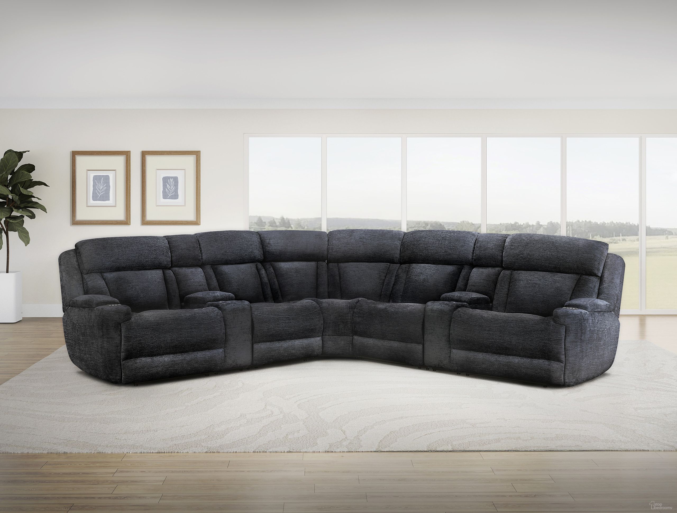 The appearance of Dalton 7 Piece Modular Power Reclining Sectional with Power Adjustable Headrests In Charcoal designed by Parker House in the modern / contemporary interior design. This charcoal piece of furniture was selected by 1StopBedrooms from Dalton Collection to add a touch of cosiness and style into your home. Sku: MDAL#810-LCH;MDAL#811LPH-LCH;MDAL#811RPH-LCH;MDAL#840T-LCH;MDAL#850-LCH;MDAL#860-LCH;MDAL#860-LCH. Material: Chenille. Layout: L-Shape.