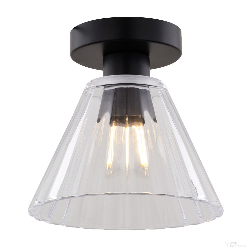 The appearance of Dalton 8 Inch 1 Light Flush Mount In Matte Black designed by Vaxcel in the transitional interior design. This matte black piece of furniture was selected by 1StopBedrooms from Dalton Collection to add a touch of cosiness and style into your home. Sku: C0322. Material: Metal.