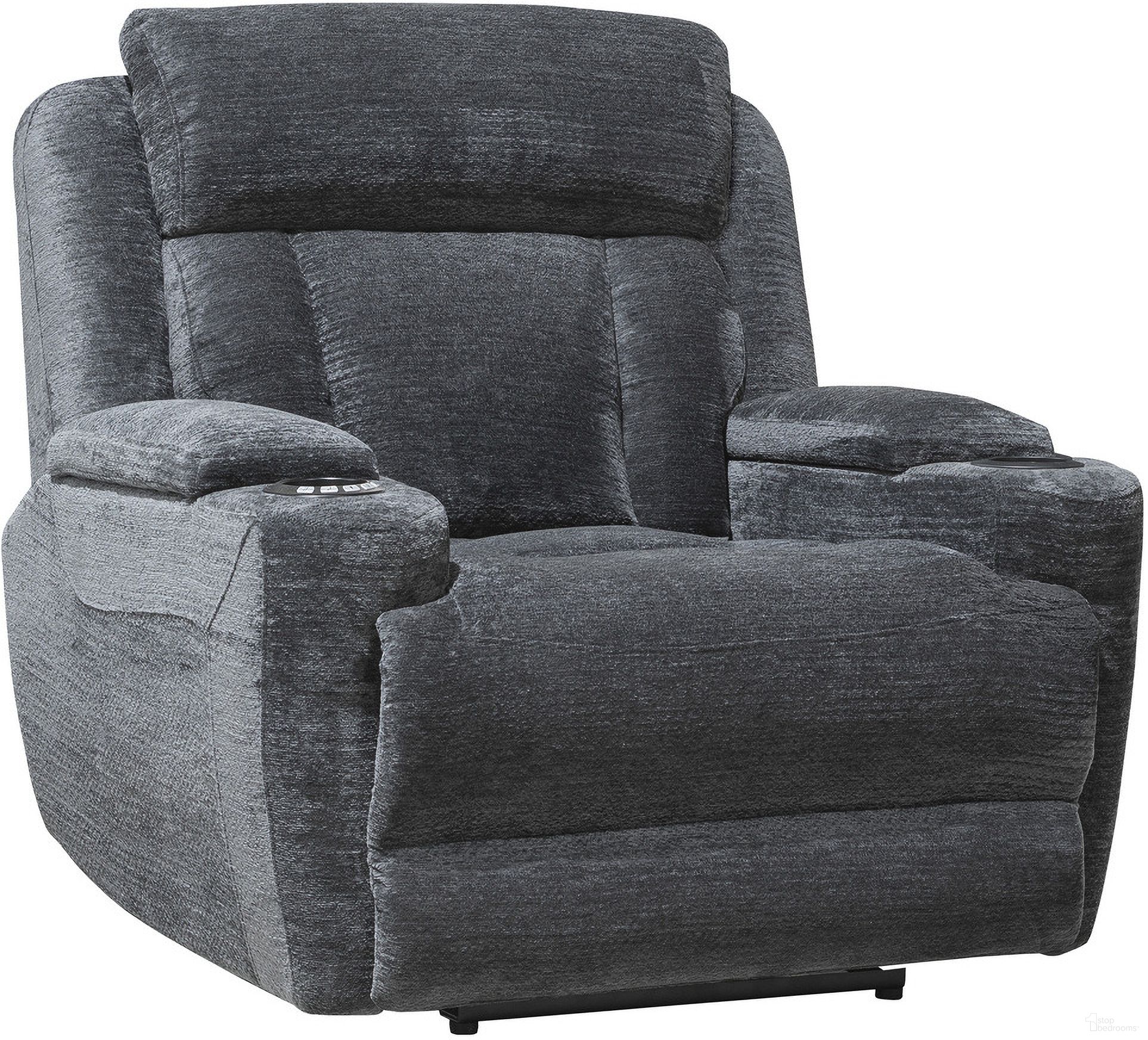 The appearance of Dalton Power Recliner In Lucky Charcoal designed by Parker House in the modern / contemporary interior design. This lucky charcoal piece of furniture was selected by 1StopBedrooms from Dalton Collection to add a touch of cosiness and style into your home. Sku: MDAL#812PH-LCH. Material: Polyester.