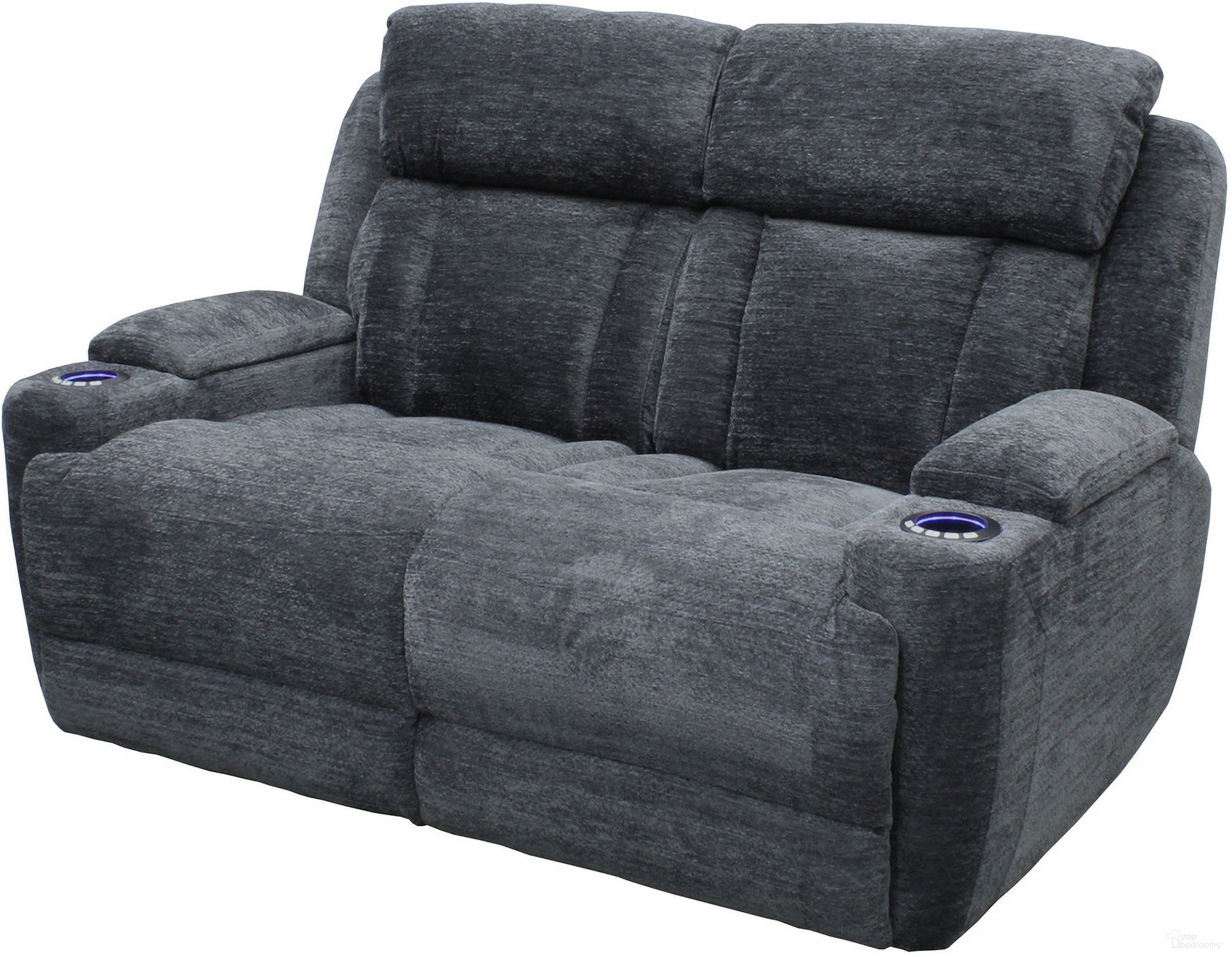 The appearance of Dalton Power Reclining Loveseat In Lucky Charcoal designed by Parker House in the modern / contemporary interior design. This lucky charcoal piece of furniture was selected by 1StopBedrooms from Dalton Collection to add a touch of cosiness and style into your home. Sku: MDAL#822PH-LCH. Material: Polyester.