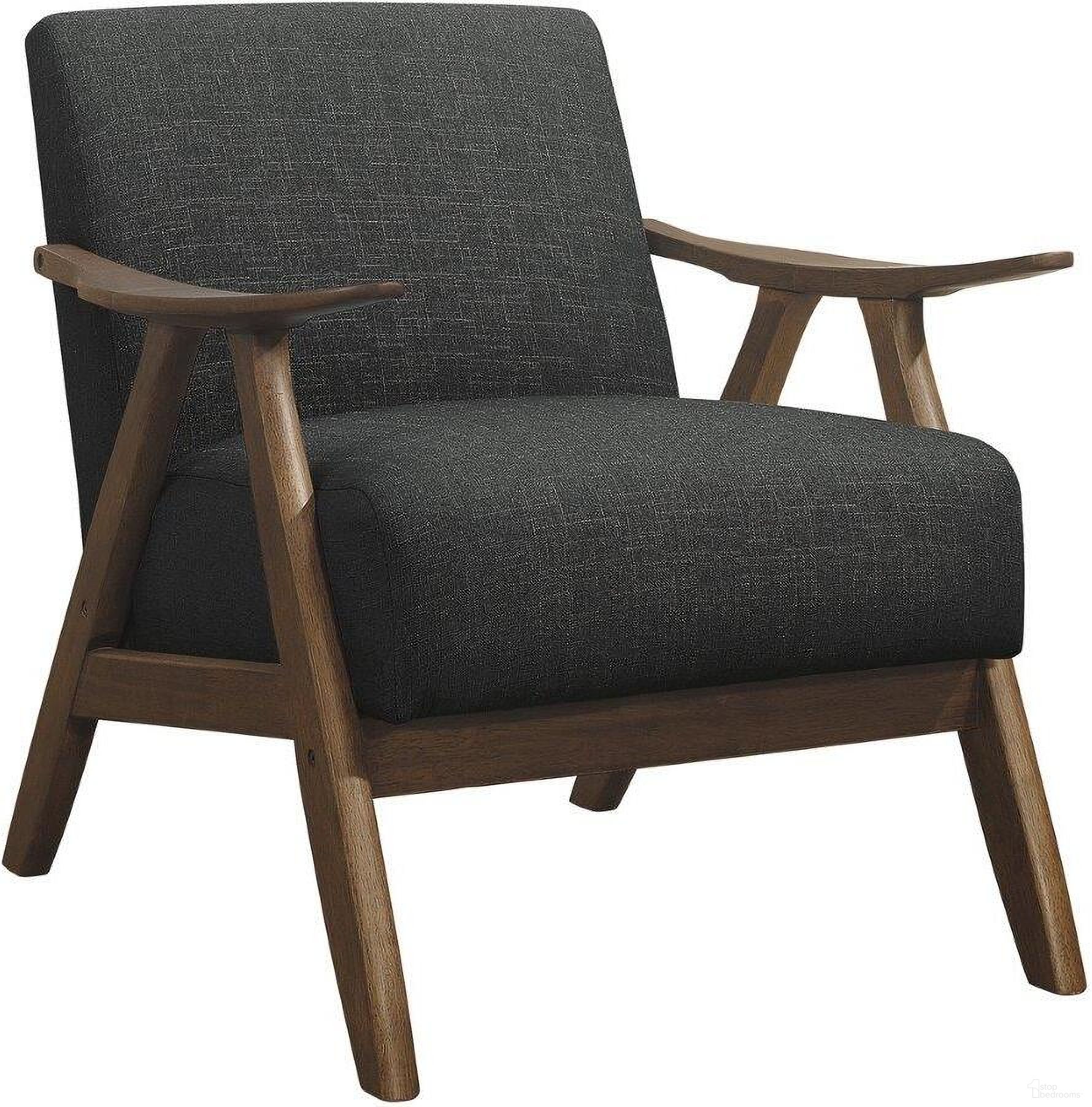 The appearance of Damala Dark Gray Accent Chair designed by Homelegance in the transitional interior design. This dark gray piece of furniture was selected by 1StopBedrooms from Damala Collection to add a touch of cosiness and style into your home. Sku: 1138DG-1. Material: Wood.