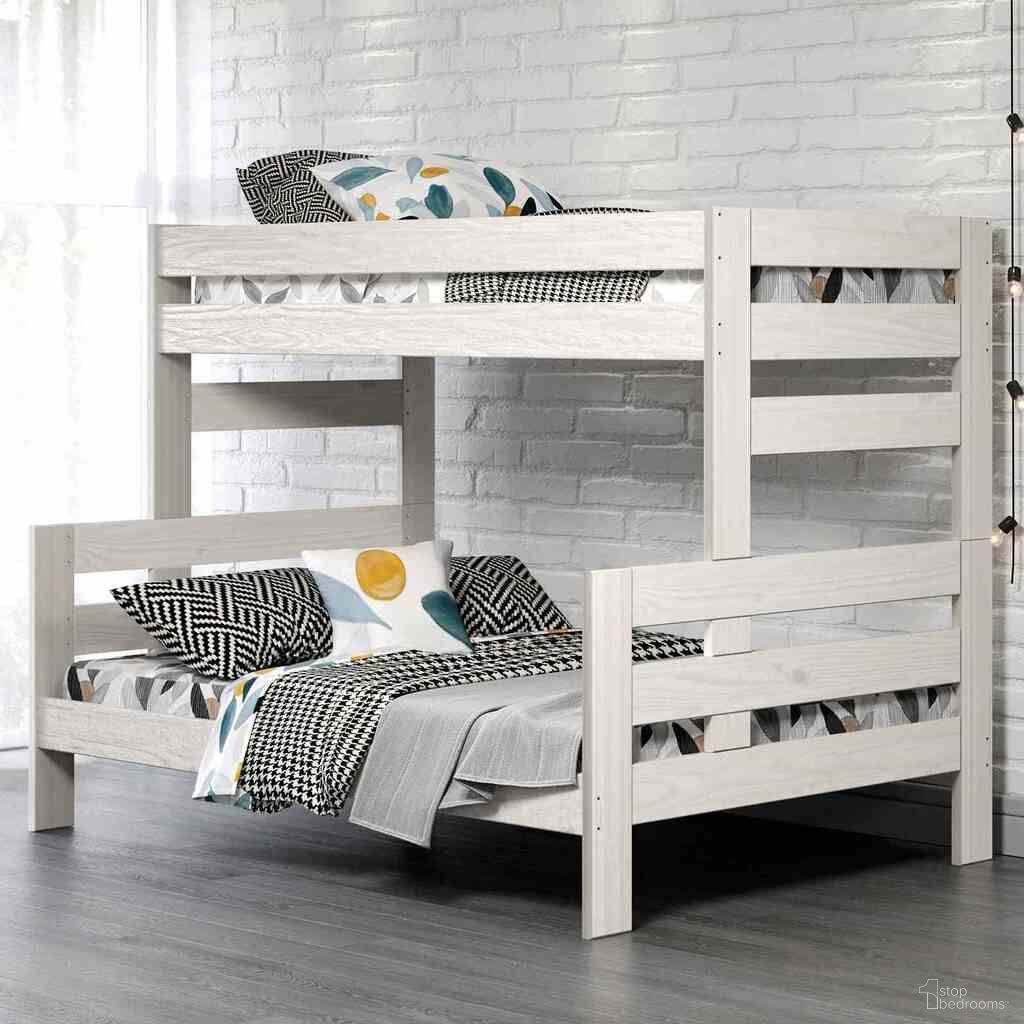 The appearance of Damaris Twin/Full Bunk Bed In White designed by Furniture of America in the rustic / southwestern interior design. This white piece of furniture was selected by 1StopBedrooms from Damaris Collection to add a touch of cosiness and style into your home. Sku: AM-BK306WH-1;AM-BK306WH-2;AM-BK306WH-3;AM-SL109-T;AM-SL110-F. Bed Type: Bunk Bed. Bed Size: Twin Over Full. Material: Solid Wood.