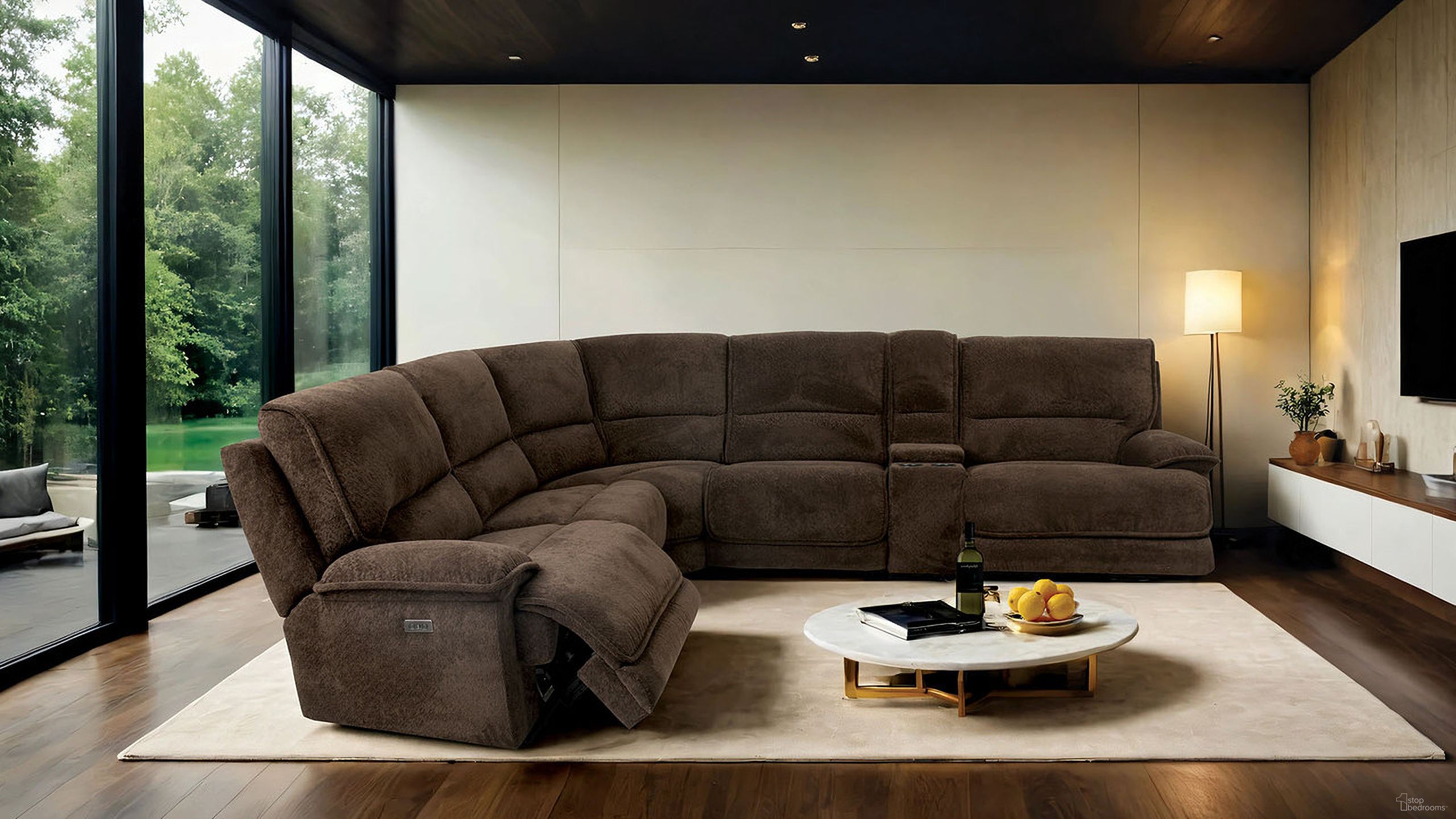 The appearance of Damasus Power Sectional In Java designed by Furniture of America in the modern / contemporary interior design. This java piece of furniture was selected by 1StopBedrooms from Damasus Collection to add a touch of cosiness and style into your home. Sku: CM9932DB-AC;CM9932DB-AC;CM9932DB-CNR;CM9932DB-CS;CM9932DB-LCH-PM;CM9932DB-RCH-PM. Layout: L-Shape. Material: Hardwood.
