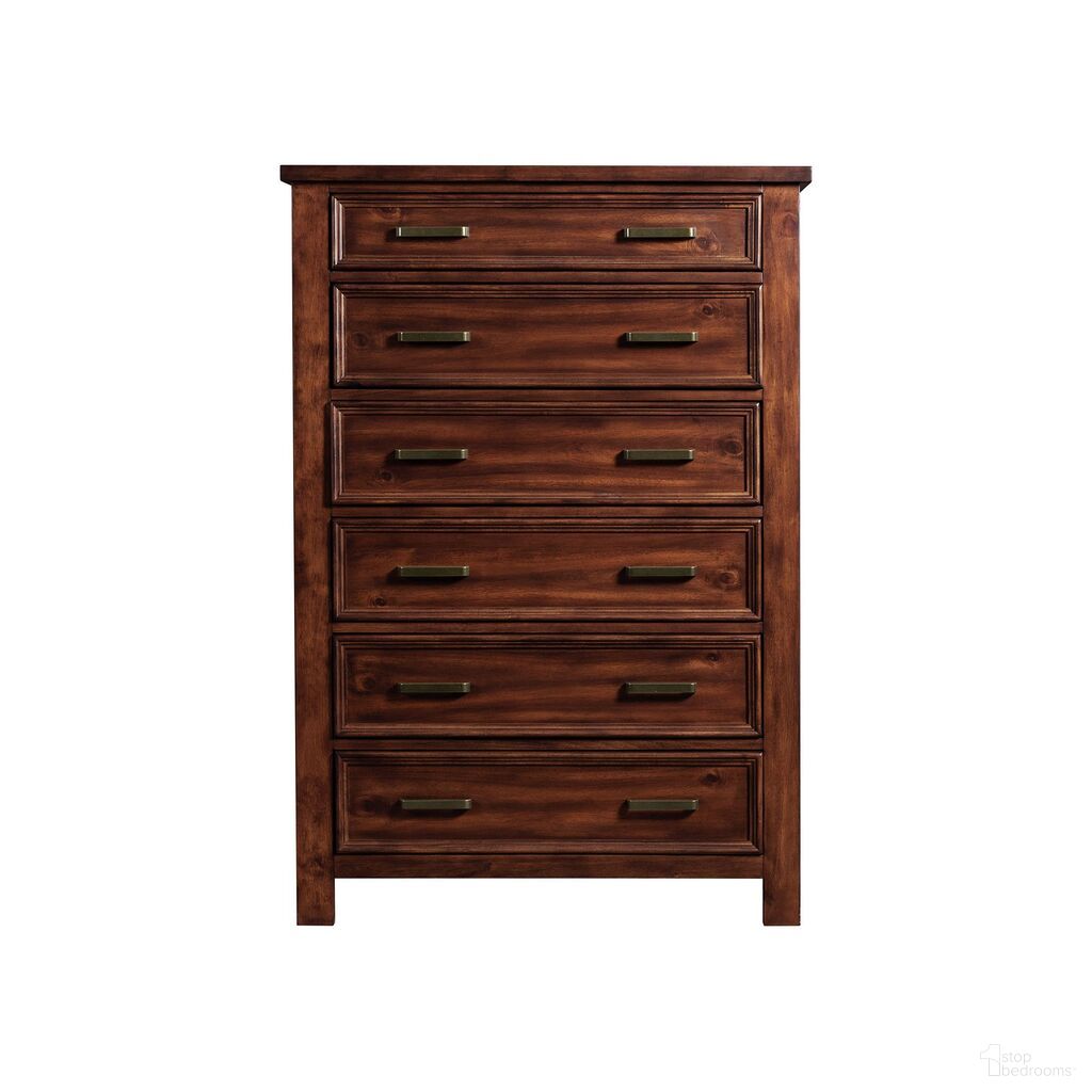 The appearance of Damen 6-Drawer Chest In Rich Cherry designed by Picket House in the transitional interior design. This rich cherry piece of furniture  was selected by 1StopBedrooms from Damen Collection to add a touch of cosiness and style into your home. Sku: SV600CH. Material: Rubberwood.