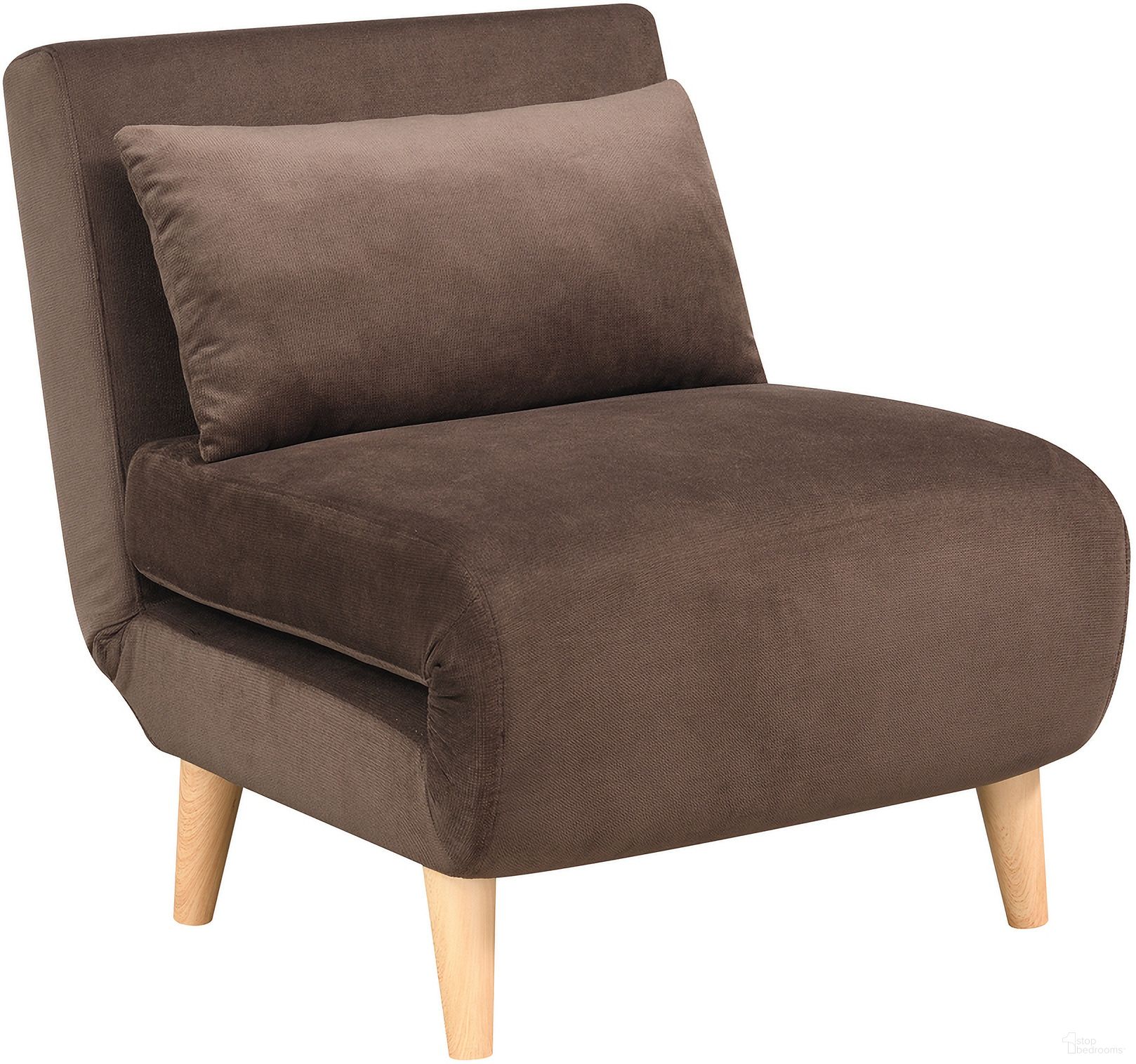 The appearance of Dane Convertible Folding Armless Chair Sleeper with Pillow In Brown designed by AC Pacific in the modern / contemporary interior design. This brown piece of furniture was selected by 1StopBedrooms from Dane Collection to add a touch of cosiness and style into your home. Sku: DANE-BROWN-CHAISE. Material: Metal.
