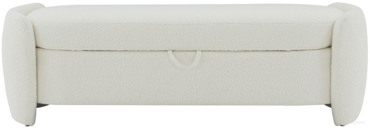 The appearance of Danianna Boucle Bench In Ivory designed by Safavieh Couture in the modern / contemporary interior design. This ivory piece of furniture  was selected by 1StopBedrooms from Danianna Collection to add a touch of cosiness and style into your home. Sku: SFV4805A. Material: Wood.
