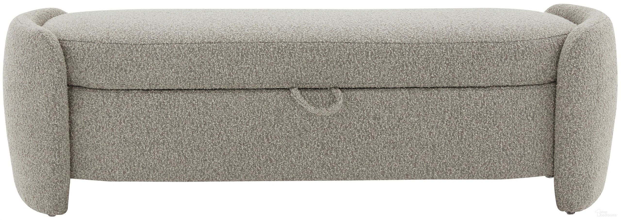 Danianna Boucle Bench In Light Brown