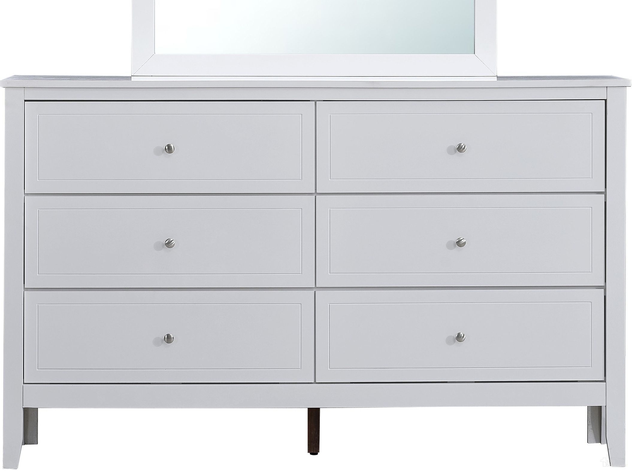 The appearance of Daniel Dresser In White designed by Glory in the transitional interior design. This white piece of furniture was selected by 1StopBedrooms from Daniel Collection to add a touch of cosiness and style into your home. Sku: G1317-D-90. Material: Wood.