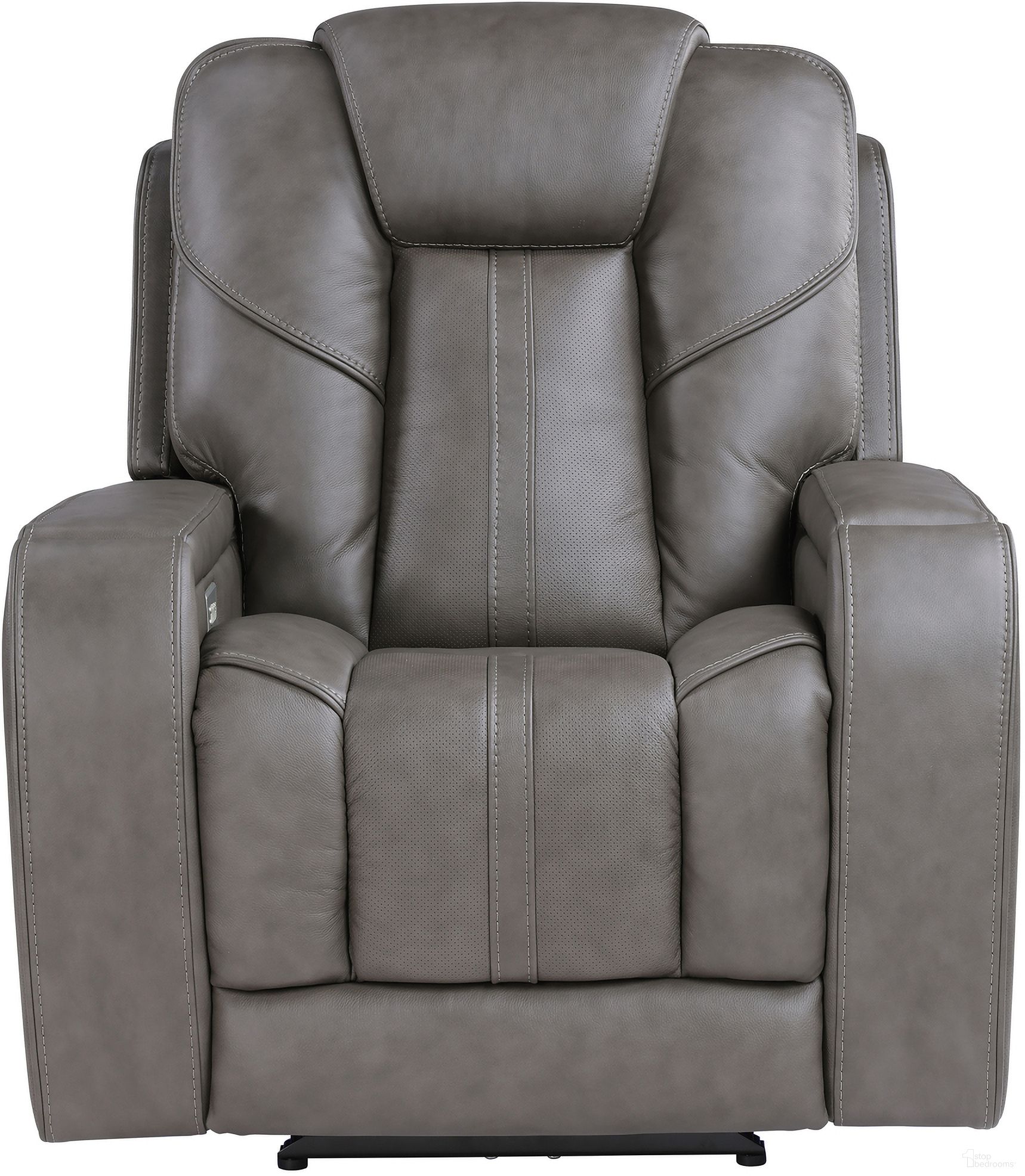 The appearance of Daniel Triple Power Leather Theater Recliner In Gray designed by Steve Silver in the modern / contemporary interior design. This gray piece of furniture was selected by 1StopBedrooms from Daniel Collection to add a touch of cosiness and style into your home. Sku: DAE800C. Material: Genuine Leather.