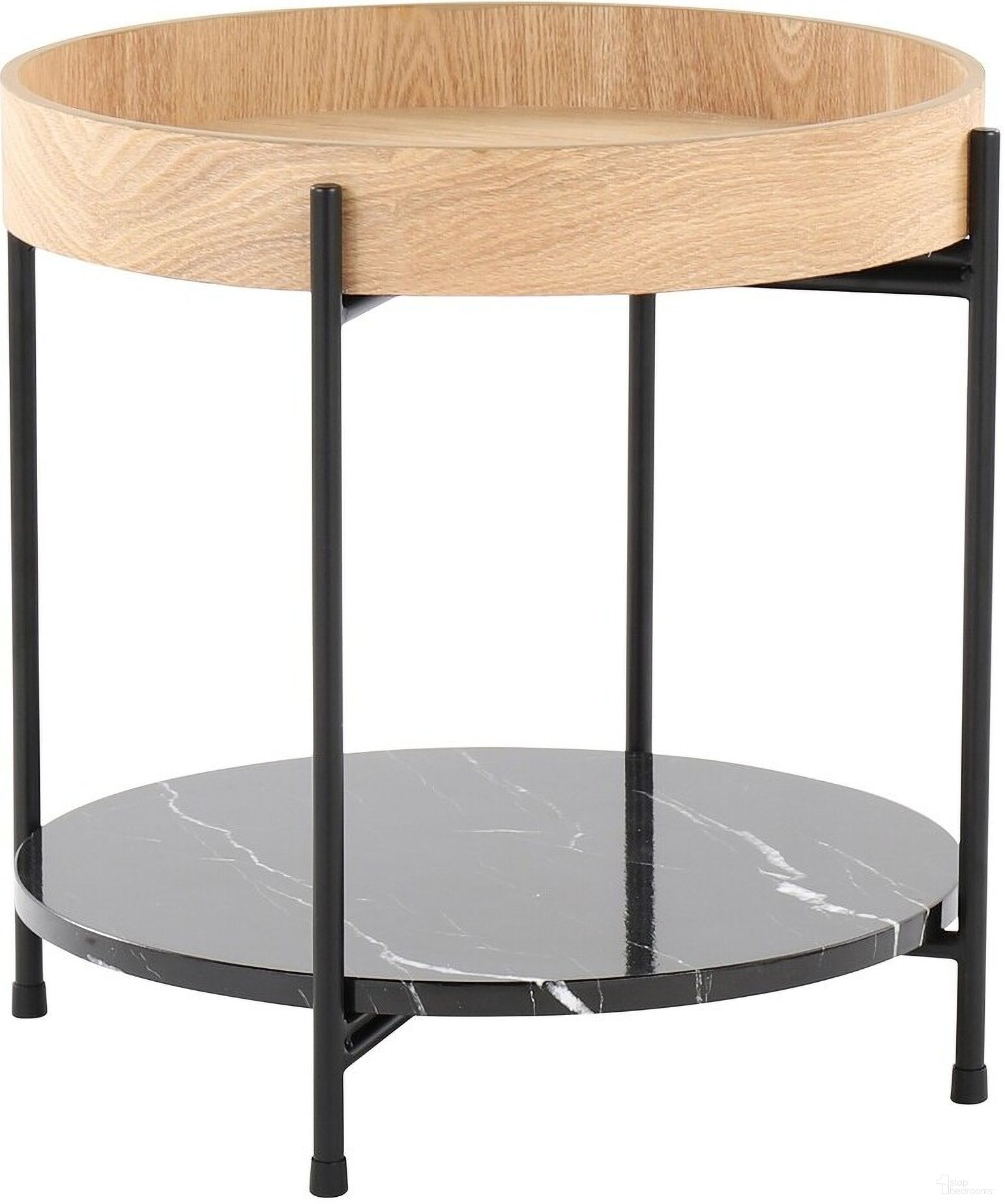 The appearance of Daniella End Table In Black designed by Lumisource in the modern / contemporary interior design. This black piece of furniture was selected by 1StopBedrooms from Daniella Collection to add a touch of cosiness and style into your home. Sku: TE-DNLA BKNABK. Material: Wood.