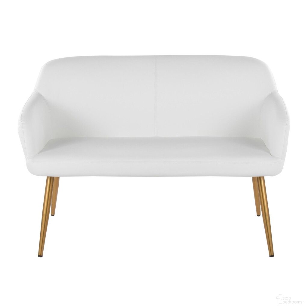 The appearance of Daniella High Back Bench In Gold and White designed by Lumisource in the modern / contemporary interior design. This gold and white piece of furniture  was selected by 1StopBedrooms from Daniella Collection to add a touch of cosiness and style into your home. Sku: BC-DANIELLAHBPU AUW. Material: Steel.