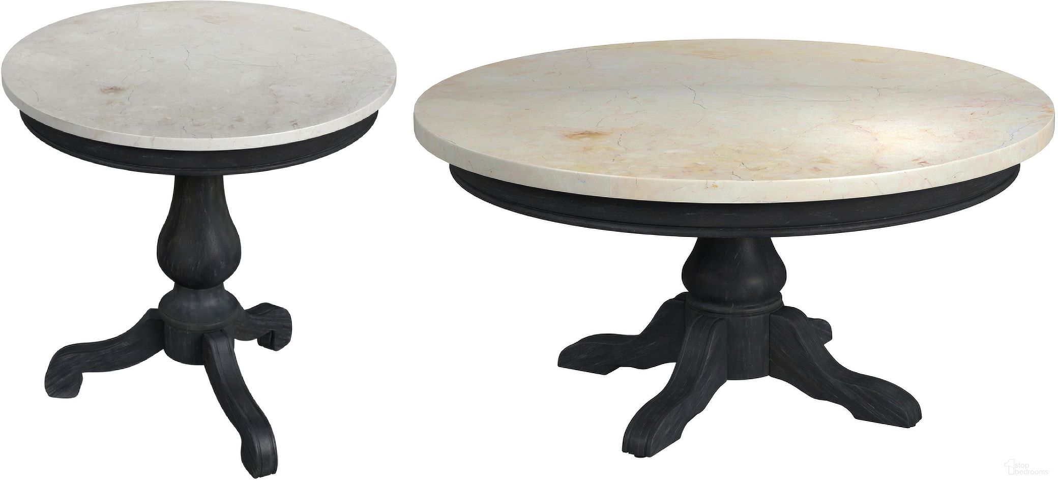 The appearance of Danielle Marble Round Occasional Table Set In Black designed by Butler Specialty Company in the transitional interior design. This black piece of furniture  was selected by 1StopBedrooms from Danielle Collection to add a touch of cosiness and style into your home. Sku: 5516432;5515432. Material: Marble.