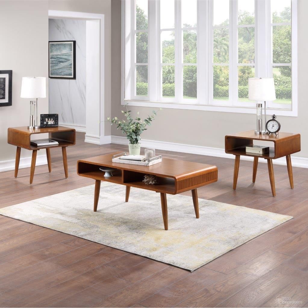 Dansk 3 Piece Occasional Table Set In Rich Walnut