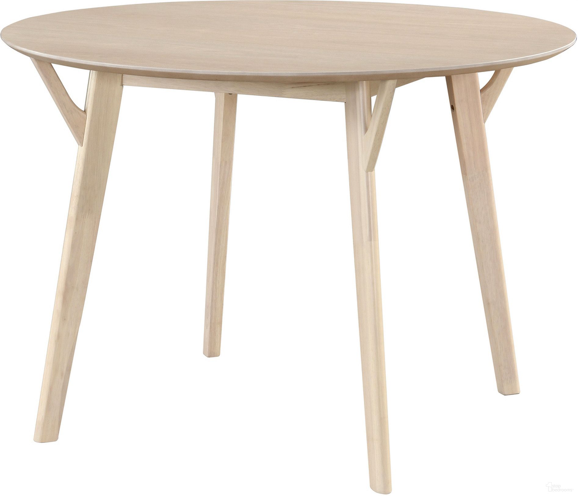 The appearance of Dante Round Dining Table In White Wash designed by Aeon in the modern / contemporary interior design. This white wash piece of furniture  was selected by 1StopBedrooms from  to add a touch of cosiness and style into your home. Sku: AE1670-WhiteWash. Table Base Style: Legs. Table Top Shape: Round. Material: Wood. Size: 42".