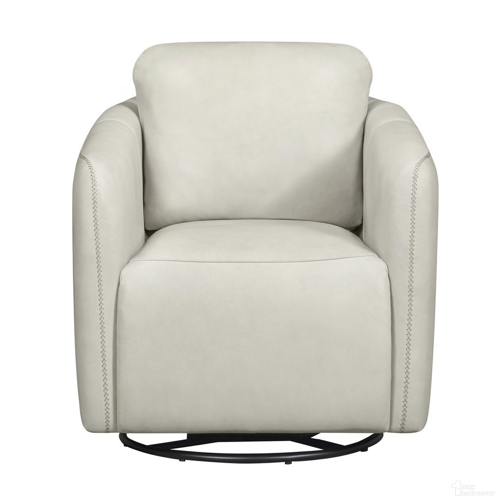 Dante Swivel Glider Accent Chair In Renaissance Ivory