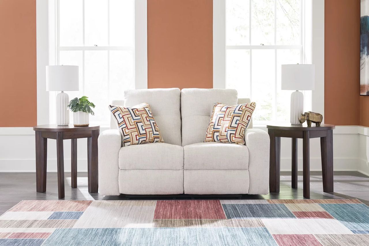 The appearance of Danum Reclining Loveseat In Stone designed by Signature Design by Ashley in the modern / contemporary interior design. This stone piece of furniture was selected by 1StopBedrooms from Danum Collection to add a touch of cosiness and style into your home. Sku: 3880586. Material: Fabric.