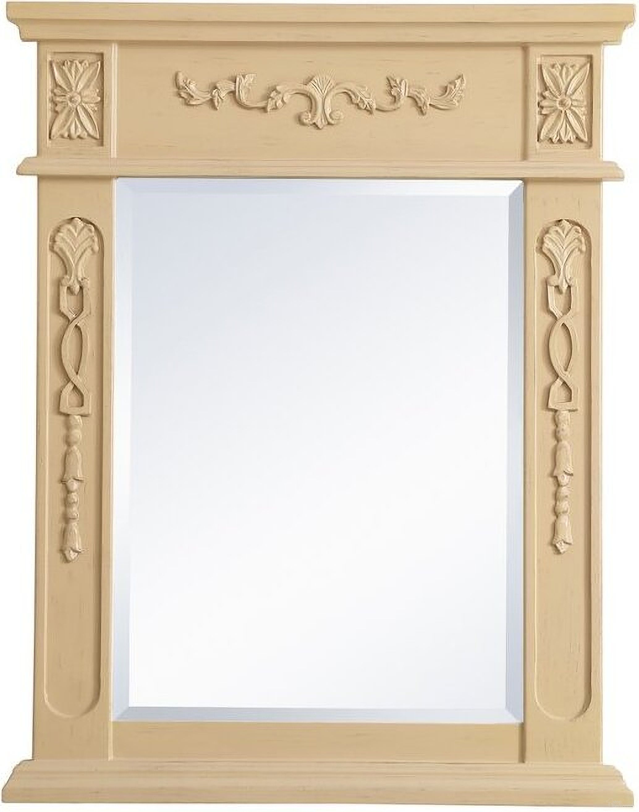 The appearance of Danville Wood Frame Mirror 22 x 28 Inch In Light Antique Beige designed by Elegant Lighting in the traditional interior design. This light beige piece of furniture was selected by 1StopBedrooms from Danville Collection to add a touch of cosiness and style into your home. Sku: VM12228LT. Material: MDF.
