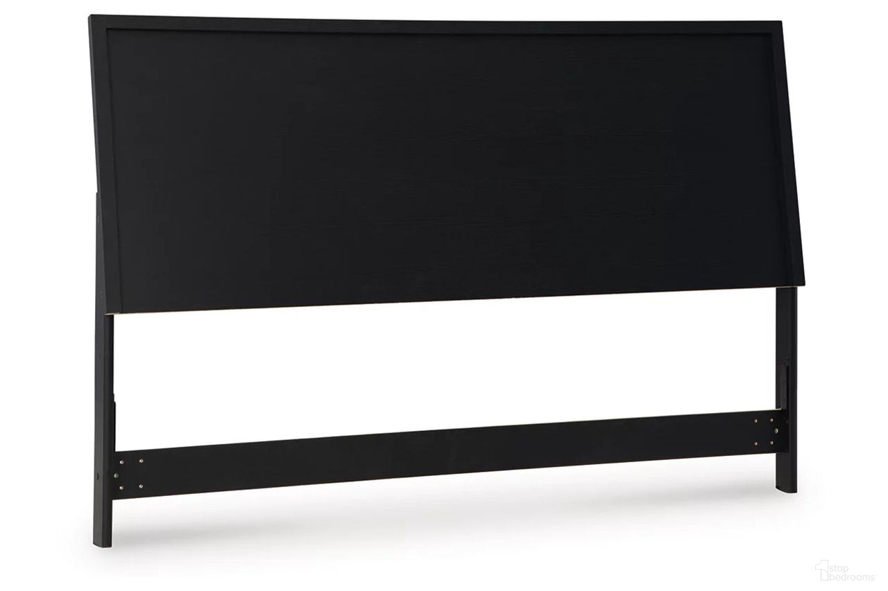 The appearance of Danziar Full Panel Headboard In Black designed by Signature Design by Ashley in the modern / contemporary interior design. This black piece of furniture  was selected by 1StopBedrooms from Danziar Collection to add a touch of cosiness and style into your home. Sku: B1013-87. Material: Wood. Bed Size: Full.