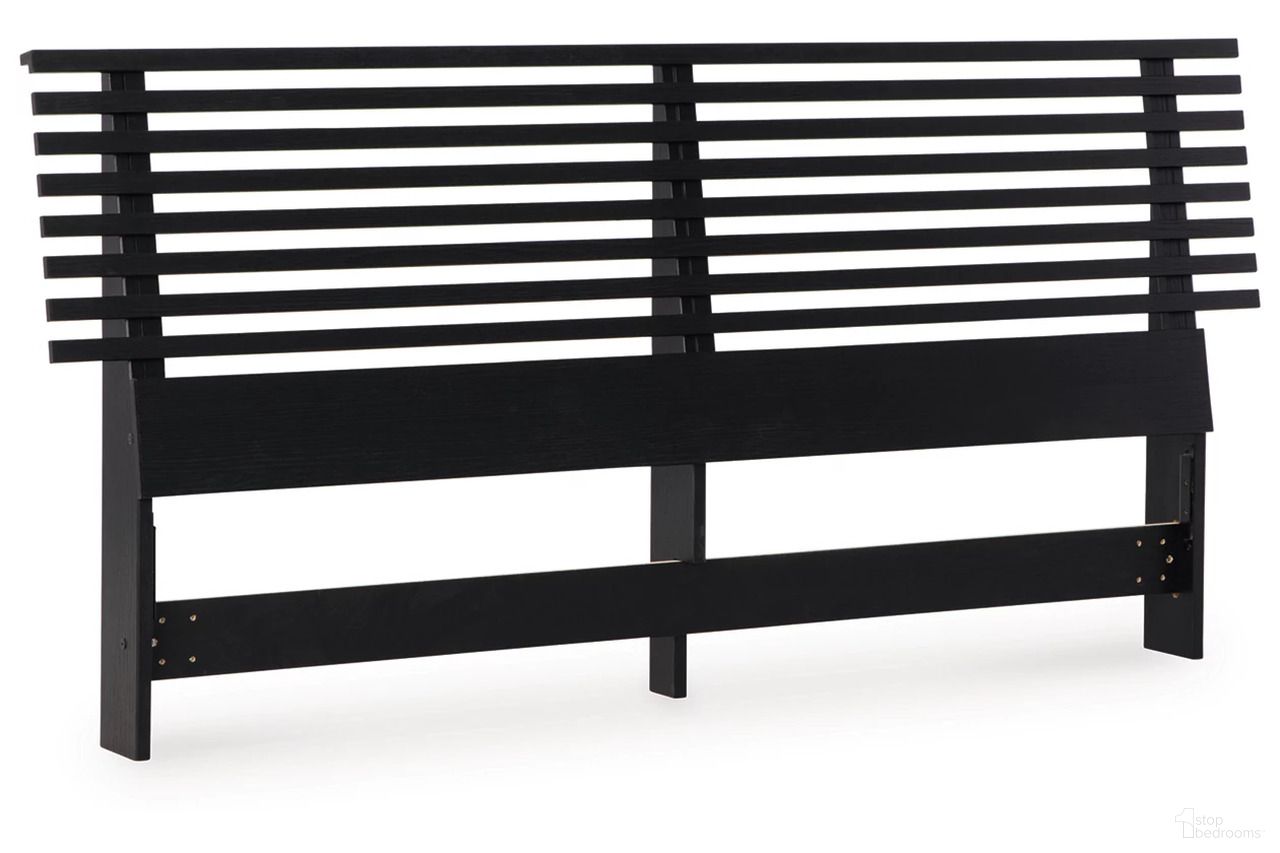 The appearance of Danziar Full Slat Headboard In Black designed by Signature Design by Ashley in the modern / contemporary interior design. This black piece of furniture was selected by 1StopBedrooms from Danziar Collection to add a touch of cosiness and style into your home. Sku: B1013-187. Material: Wood. Bed Size: Full.