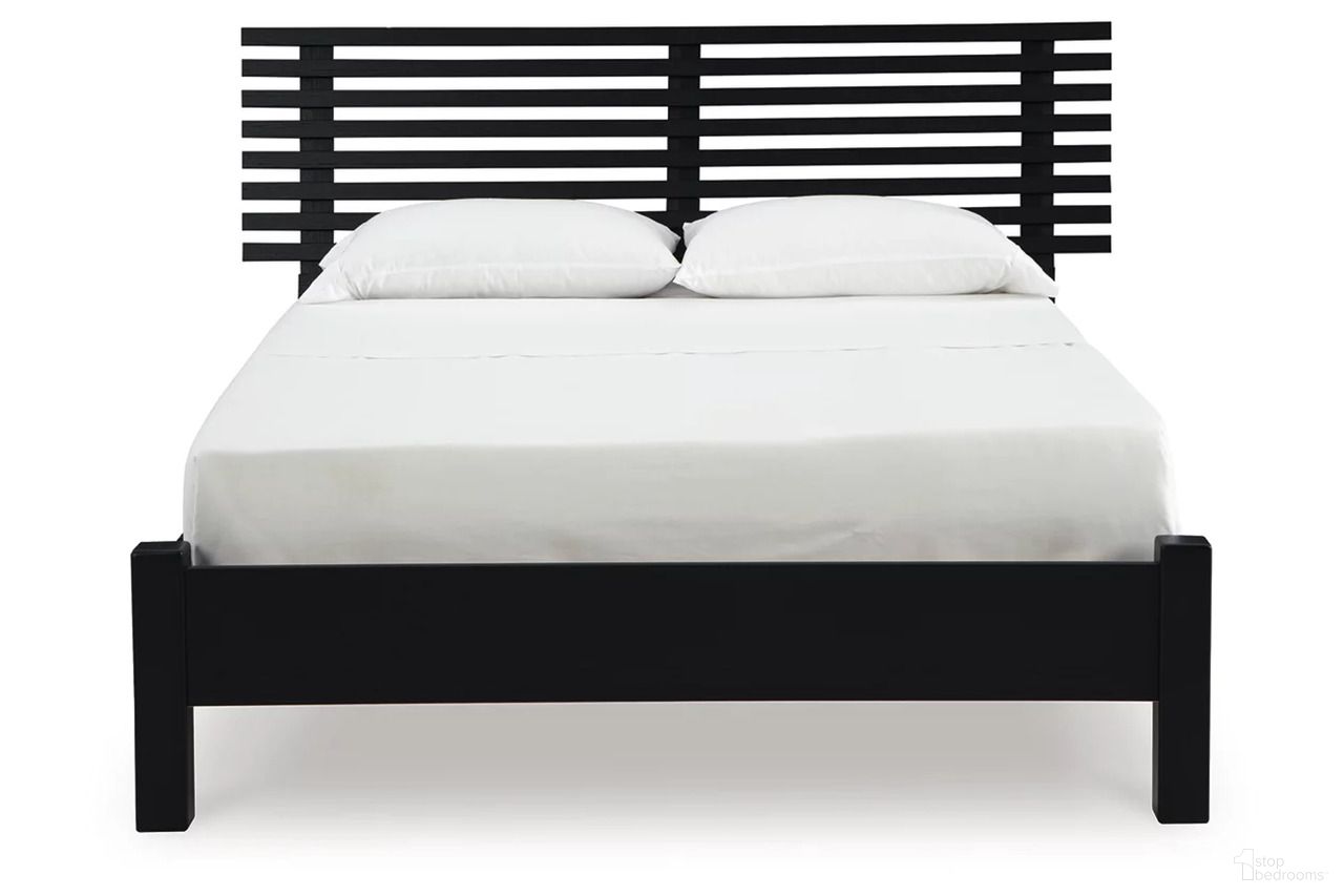 The appearance of Danziar Full Slat Panel Bed In Black designed by Signature Design by Ashley in the modern / contemporary interior design. This black piece of furniture was selected by 1StopBedrooms from Danziar Collection to add a touch of cosiness and style into your home. Sku: B100-12;B1013-184;B1013-187. Bed Type: Panel Bed. Bed Size: Full.