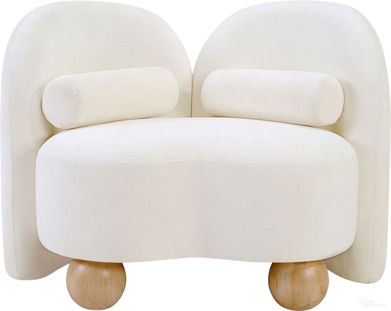 The appearance of Daphne Chenille Fabric Chair In Natural and Cream and Black designed by Meridian in the modern / contemporary interior design. This natural/cream/black piece of furniture was selected by 1StopBedrooms from Daphne Collection to add a touch of cosiness and style into your home. Sku: 44001Cream-C. Material: Chenille.