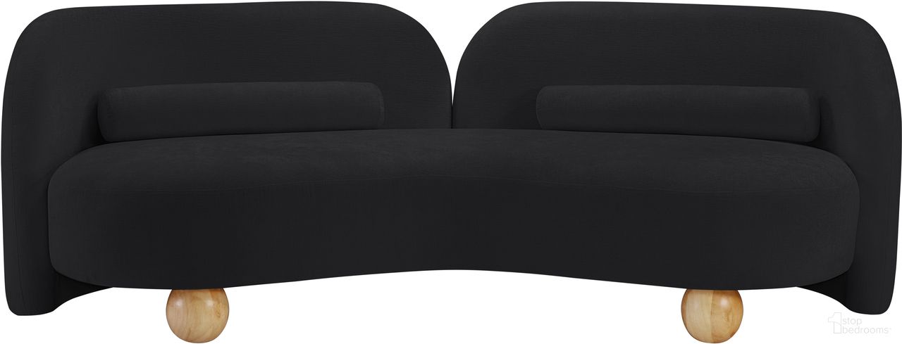 The appearance of Daphne Chenille Fabric Sofa In Black and Natural designed by Meridian in the modern / contemporary interior design. This black and natural piece of furniture was selected by 1StopBedrooms from Daphne Collection to add a touch of cosiness and style into your home. Sku: 44001Black-S. Material: Chenille.