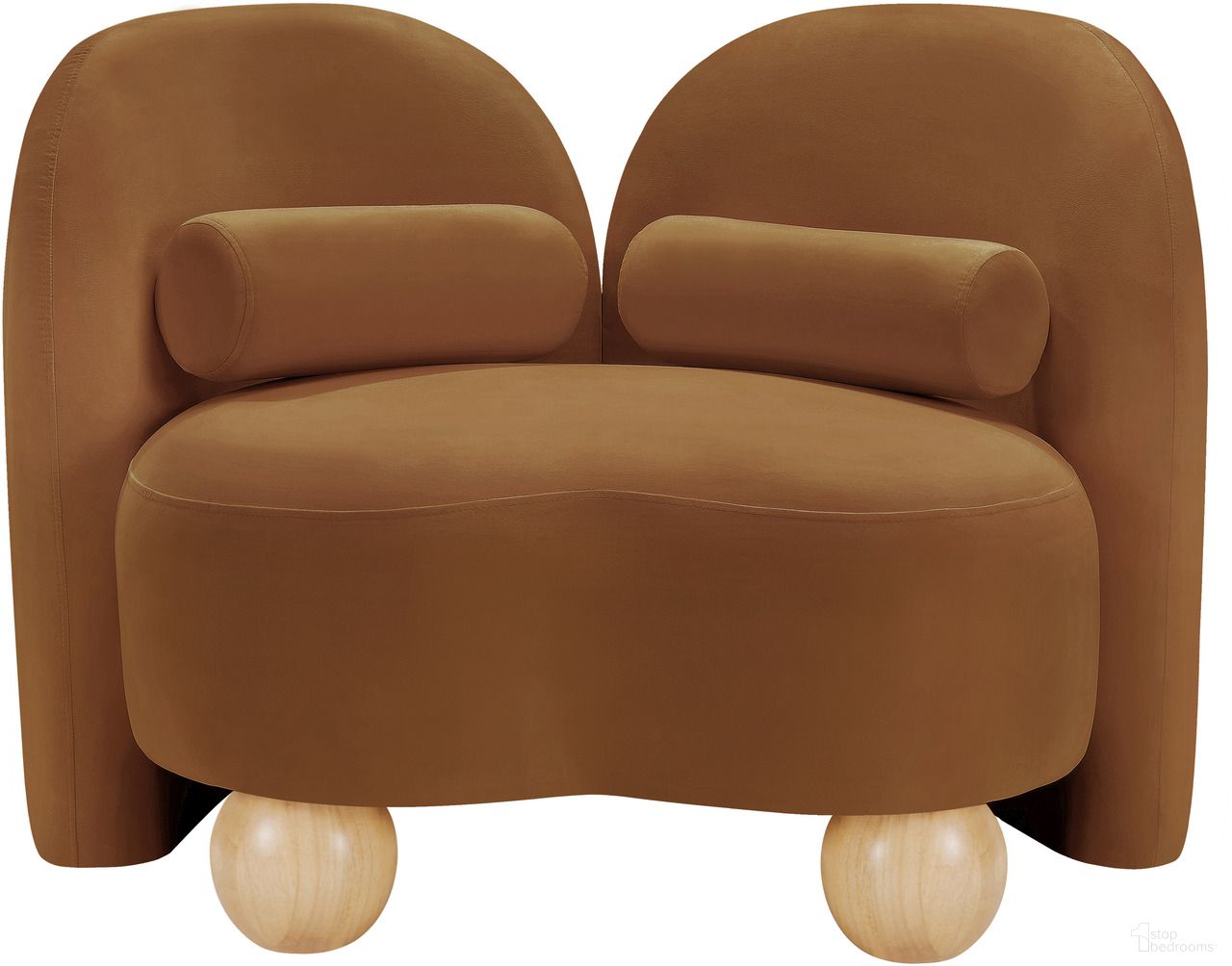 The appearance of Daphne Velvet Chair In Saddle and Natural designed by Meridian in the modern / contemporary interior design. This saddle and natural piece of furniture was selected by 1StopBedrooms from Daphne Collection to add a touch of cosiness and style into your home. Sku: 44002Saddle-C. Material: Velvet.