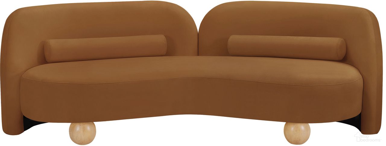 The appearance of Daphne Velvet Sofa In Saddle and Natural designed by Meridian in the modern / contemporary interior design. This saddle and natural piece of furniture was selected by 1StopBedrooms from Daphne Collection to add a touch of cosiness and style into your home. Sku: 44002Saddle-S. Material: Velvet.