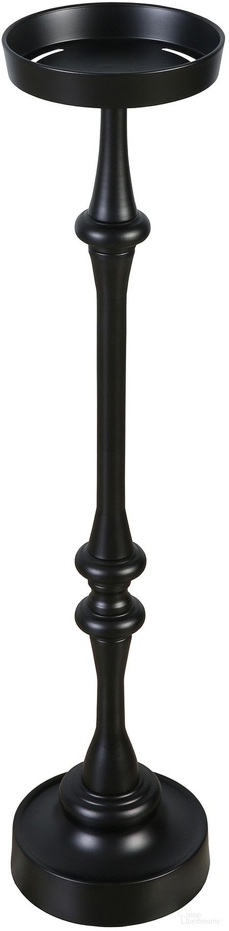 Dapper Round 26 Inch Iron Martini Side Tables Set of 2 In Black