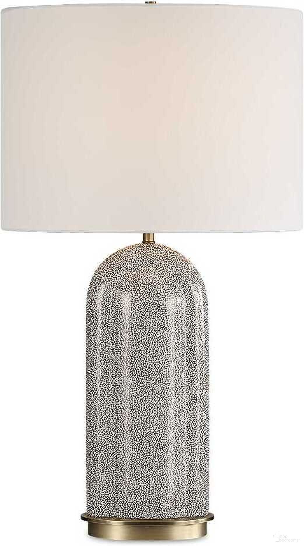 Dapple Table Lamp In White and Brown