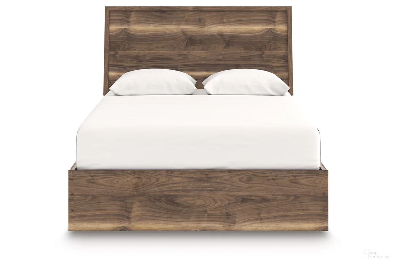 The appearance of Darcalli Queen Panel Bed In Brown designed by Signature Design by Ashley in the transitional interior design. This brown piece of furniture was selected by 1StopBedrooms from Darcalli Collection to add a touch of cosiness and style into your home. Sku: B100-13;NCB3367-54;NCB3367-57;NCB3367-95. Bed Type: Panel Bed. Bed Size: Queen. Material: Engineered Wood.