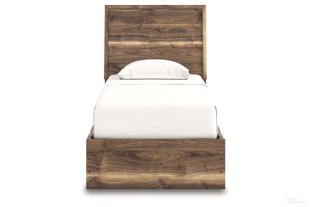 The appearance of Darcalli Twin Panel Bed with Storage In Brown designed by Signature Design by Ashley in the transitional interior design. This brown piece of furniture was selected by 1StopBedrooms from Darcalli Collection to add a touch of cosiness and style into your home. Sku: B100-11;NCB3367-50;NCB3367-50;NCB3367-52;NCB3367-53. Bed Type: Panel Bed. Bed Size: Twin. Material: Engineered Wood.