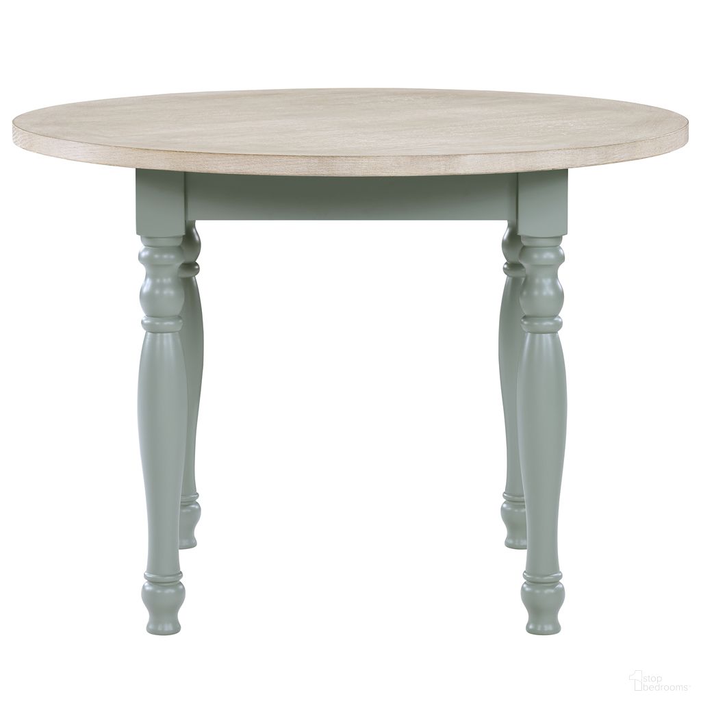 The appearance of Darcy Round Table In Green designed by Steve Silver in the transitional interior design. This green piece of furniture was selected by 1StopBedrooms from Darcy Collection to add a touch of cosiness and style into your home. Sku: DAR4242ET. Table Base Style: Legs. Table Top Shape: Round. Material: MDF. Size: 42".