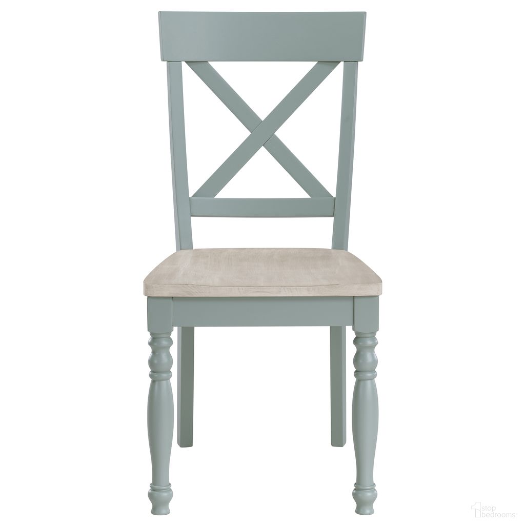 The appearance of Darcy Side Chair Set of 2 In Green designed by Steve Silver in the transitional interior design. This green piece of furniture was selected by 1StopBedrooms from Darcy Collection to add a touch of cosiness and style into your home. Sku: DAR500ES. Material: Plywood. Chair Type: Side Chair.
