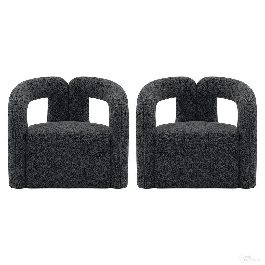 The appearance of Darian Accent Chair Set of 2 In Black designed by Manhattan Comfort in the modern / contemporary interior design. This black piece of furniture  was selected by 1StopBedrooms from Darian Collection to add a touch of cosiness and style into your home. Sku: AC061-BK;AC061-BK. Material: Wood.