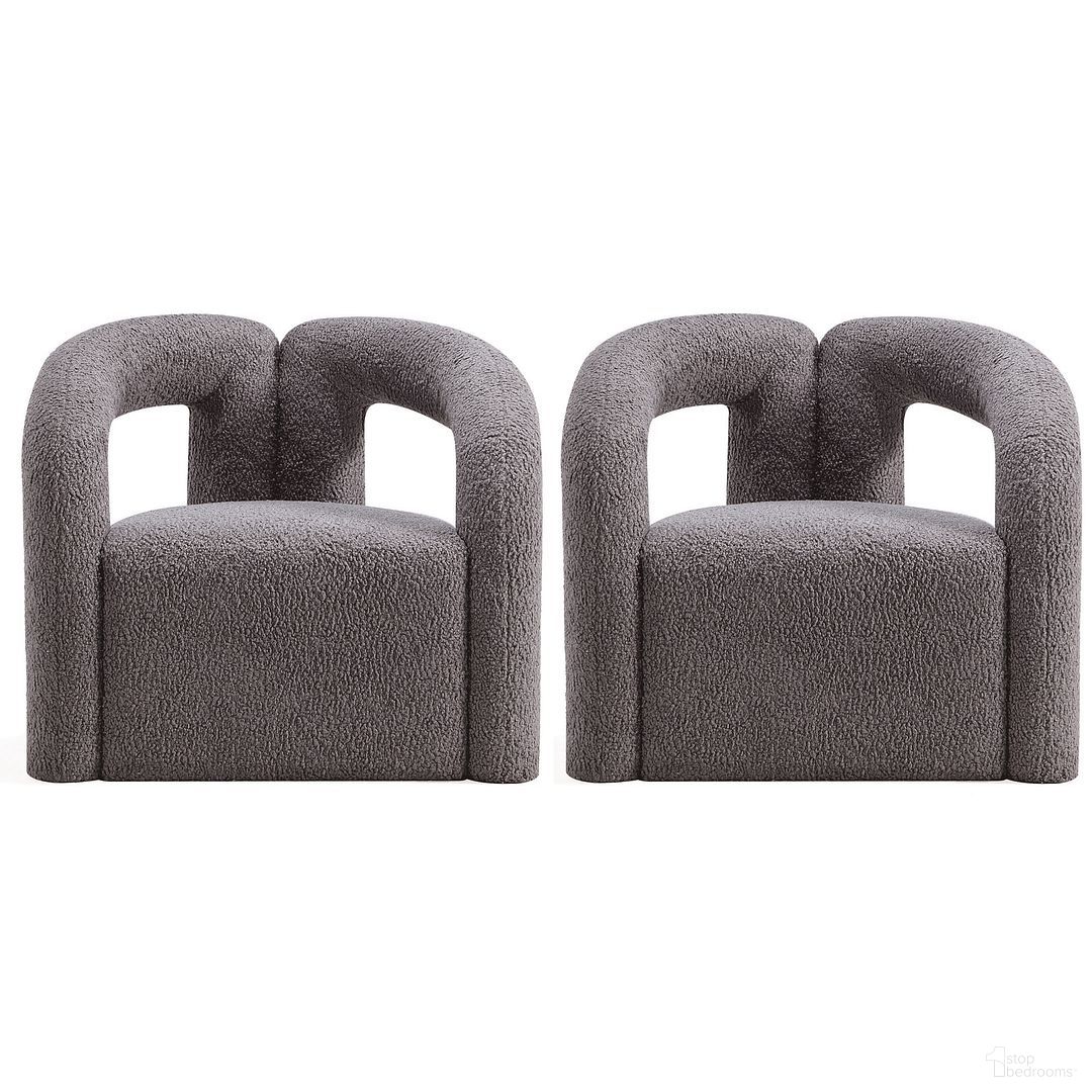 Darian Accent Chair Set of 2 In Grey