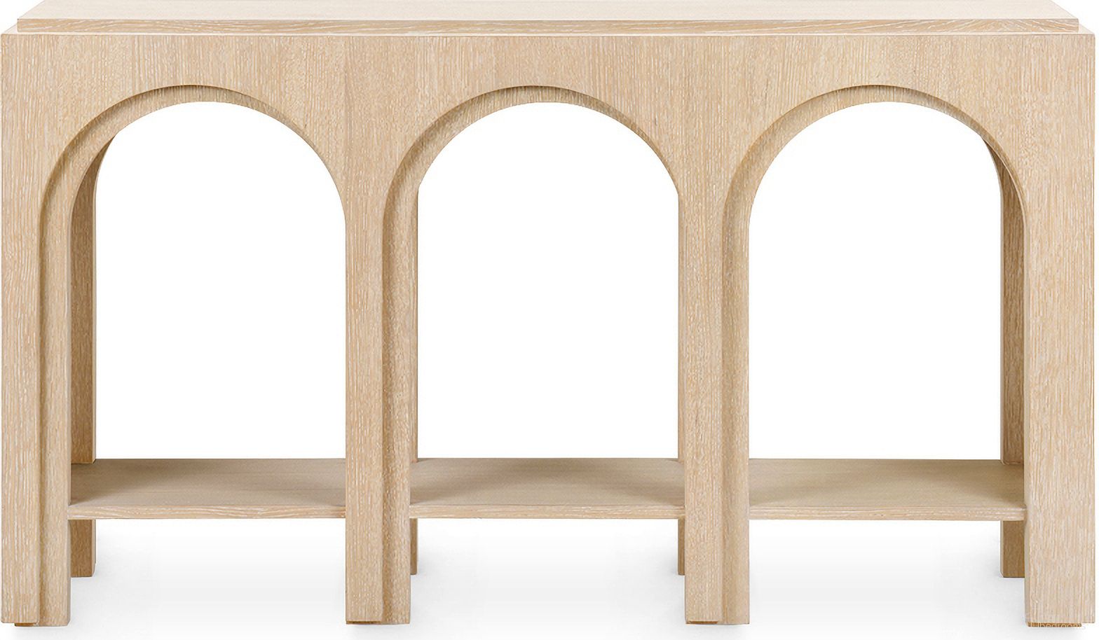 The appearance of Dario Console Table In Sand designed by Villa & House in the modern / contemporary interior design. This sand piece of furniture  was selected by 1StopBedrooms from Dario Collection to add a touch of cosiness and style into your home. Sku: DIO-400-99. Material: Cerused Oak.