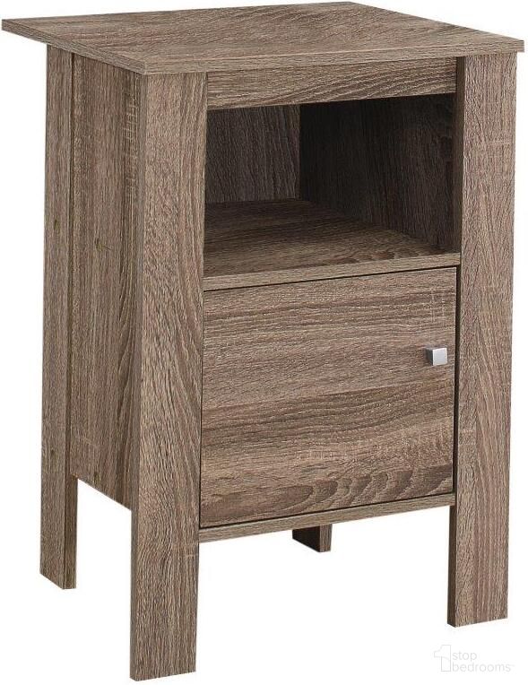 The appearance of Dark Taupe Nightstand With Storage designed by Monarch Specialties in the modern / contemporary interior design. This dark taupe piece of furniture was selected by 1StopBedrooms from to add a touch of cosiness and style into your home. Sku: I 2136. Material: Wood.