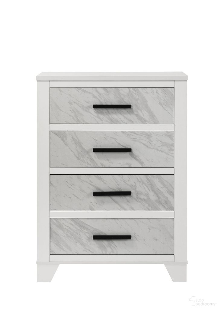 The appearance of Darlene Chest In White designed by Furniture of America in the modern / contemporary interior design. This white piece of furniture  was selected by 1StopBedrooms from Darlene Collection to add a touch of cosiness and style into your home. Sku: FM72018WH-C. Material: Rubberwood.