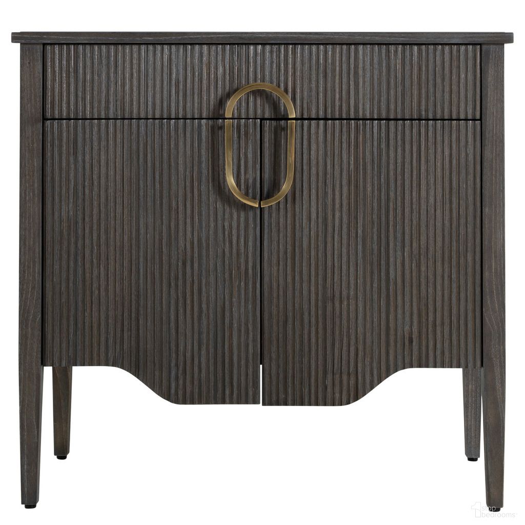The appearance of Darrius Nightstand In Cerused Ash and Brass designed by Gabby in the transitional interior design. This cerused ash/brass piece of furniture was selected by 1StopBedrooms from Darrius Collection to add a touch of cosiness and style into your home. Sku: SCH-175509. Material: Wood.