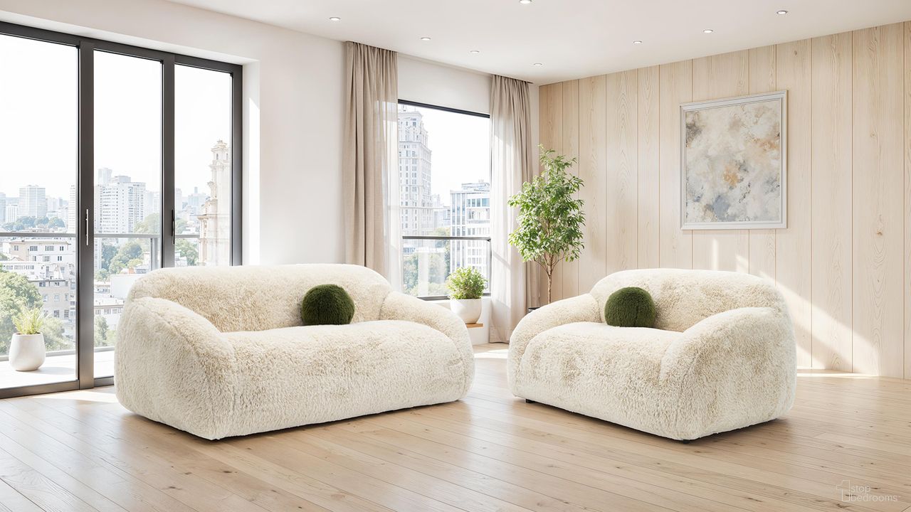 The appearance of Darwen Living Room Set In Sand designed by Furniture of America in the modern / contemporary interior design. This sand piece of furniture  was selected by 1StopBedrooms from Darwen Collection to add a touch of cosiness and style into your home. Sku: FM64006BG-SF;FM64006BG-LV. Material: Faux Fur.