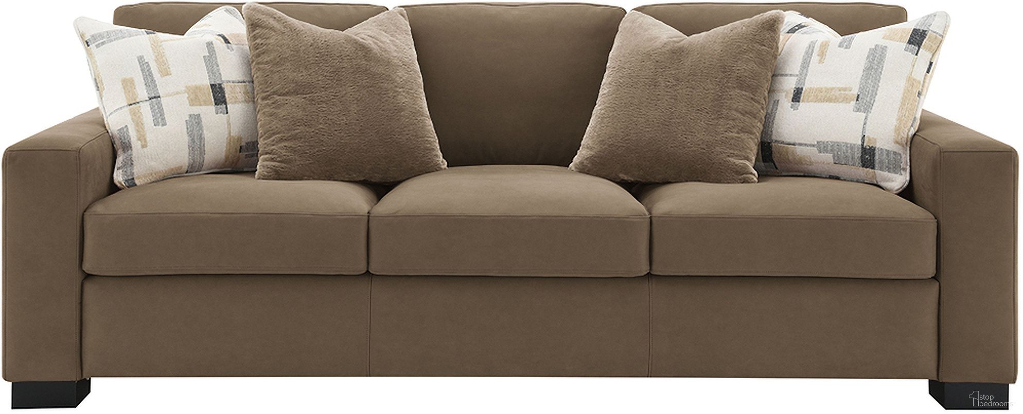 The appearance of Darya Sofa with 4 Pillows In Brown designed by ACME in the transitional interior design. This brown piece of furniture  was selected by 1StopBedrooms from Darya Collection to add a touch of cosiness and style into your home. Sku: LV04530. Material: Wood.