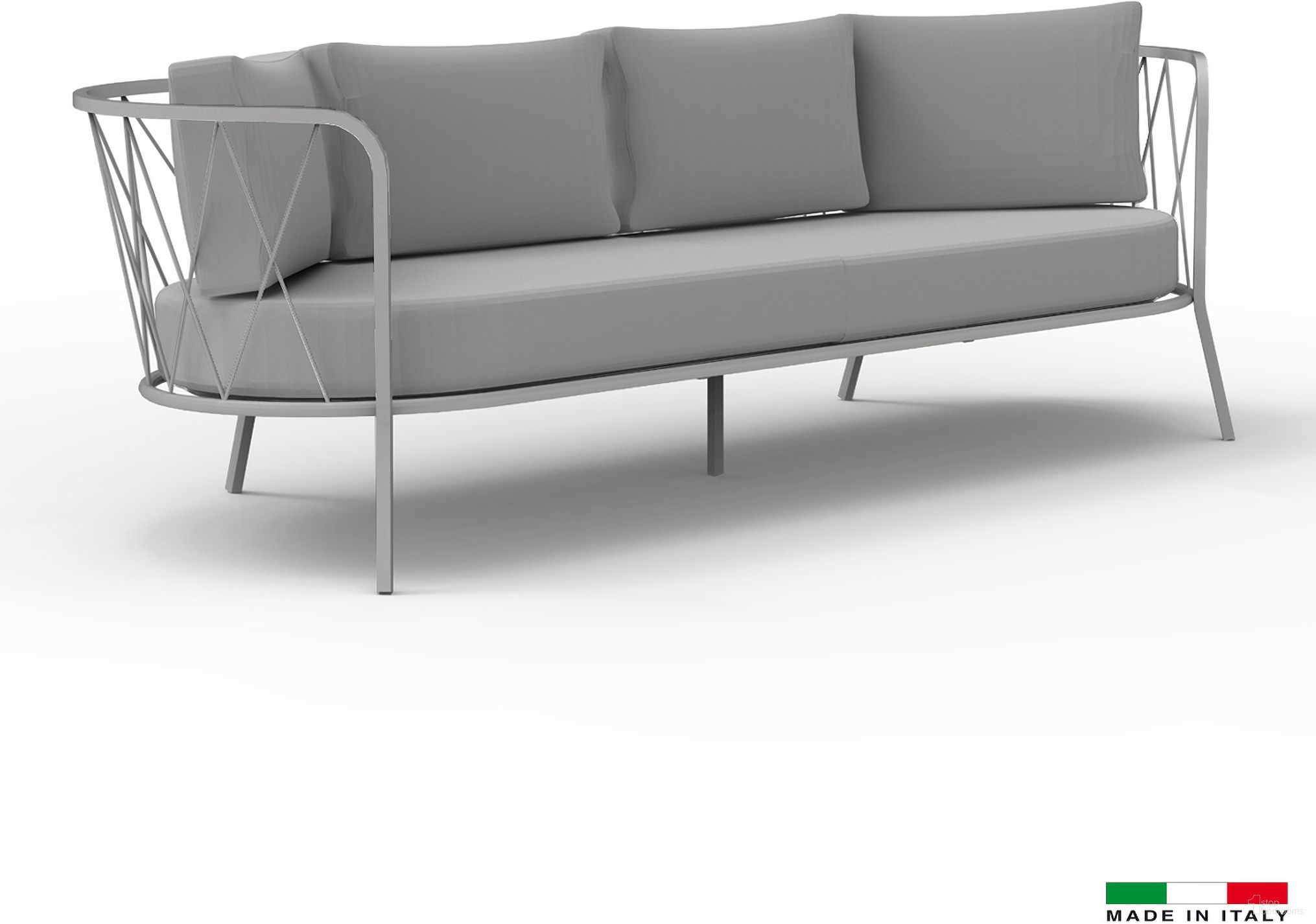 The appearance of Dasy Sofa In Mud Grey with Grey Cushions designed by Bellini Modern Living in the modern / contemporary interior design. This grey piece of furniture was selected by 1StopBedrooms from Dasy Collection to add a touch of cosiness and style into your home. Sku: Dasy S MGRY GRY. Material: Metal.
