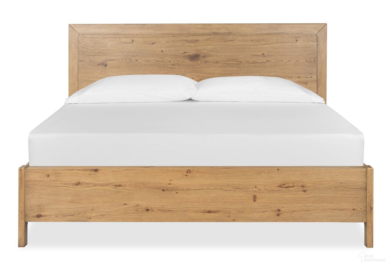 The appearance of Davenport King Panel Bed In Rustic Caramel designed by Magnussen in the transitional interior design. This rustic caramel piece of furniture was selected by 1StopBedrooms from Davenport Collection to add a touch of cosiness and style into your home. Sku: B6309-64H;B6309-64F;B6309-54R. Bed Type: Panel Bed. Bed Size: King. Material: Oak Veneer.