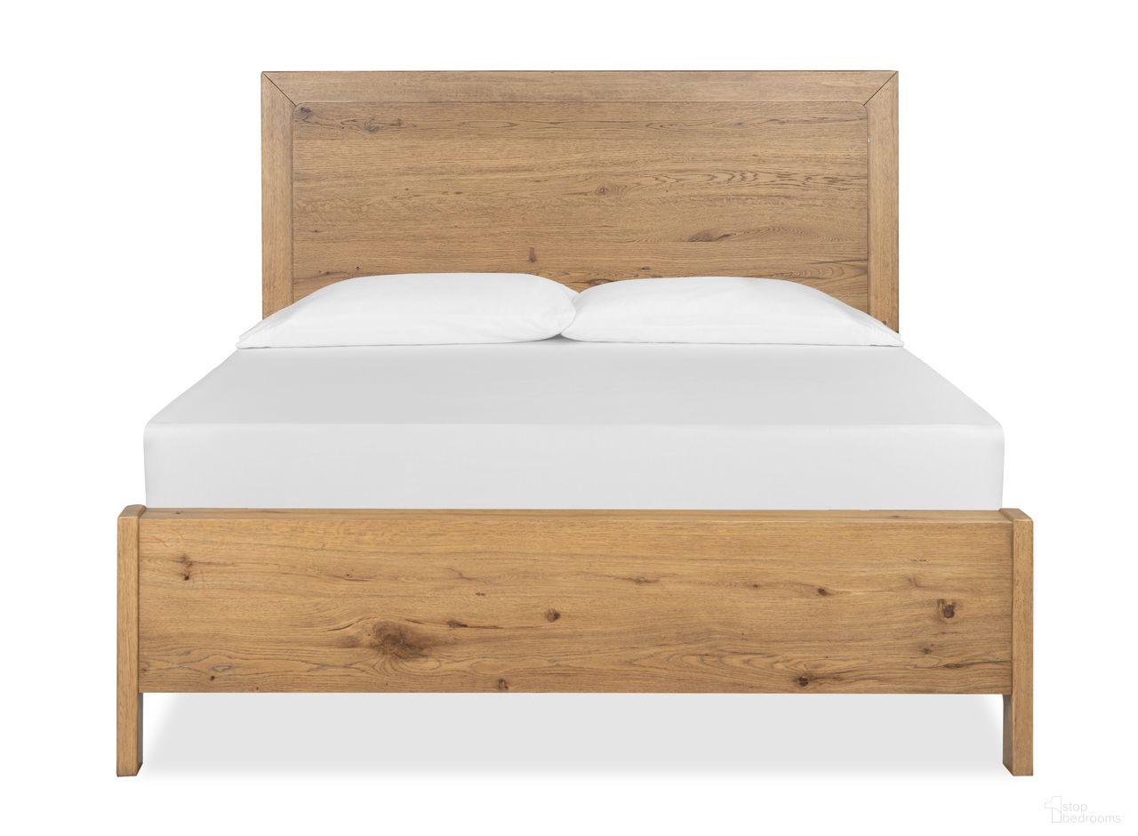 The appearance of Davenport Queen Panel Bed In Rustic Caramel designed by Magnussen in the transitional interior design. This rustic caramel piece of furniture was selected by 1StopBedrooms from Davenport Collection to add a touch of cosiness and style into your home. Sku: B6309-54H;B6309-54F;B6309-54R. Bed Type: Panel Bed. Bed Size: Queen. Material: Oak Veneer.