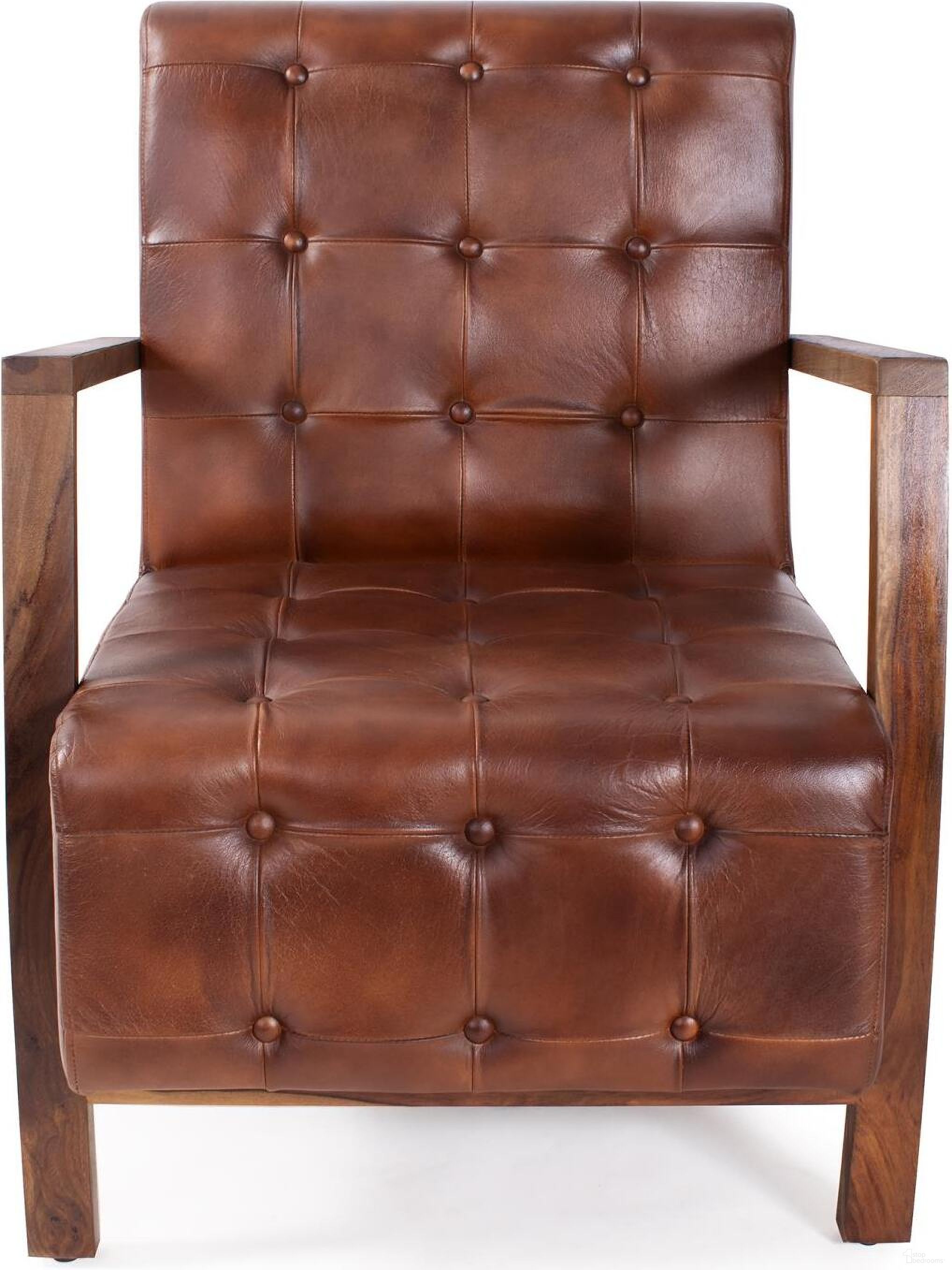 The appearance of Davenport Tufted Leather Chair In Bourbon Brown designed by Howard Elliott in the modern / contemporary interior design. This bourbon brown piece of furniture was selected by 1StopBedrooms from to add a touch of cosiness and style into your home. Sku: 59016. Material: Leather.